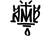 Black graffiti-style text on a white background "AMB"